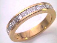 diamond channel set ring