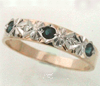 saphire and stones gold ring