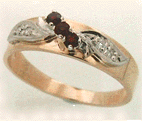 three saphire with other stones gold ring