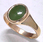 one large jade gold ring