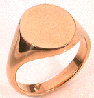 17mm oval signet ring