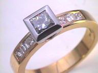 seven diamond princess cut ring