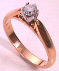 one stone claw setting gold ring