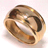 wide gold band ring
