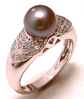 one black pearl  ring